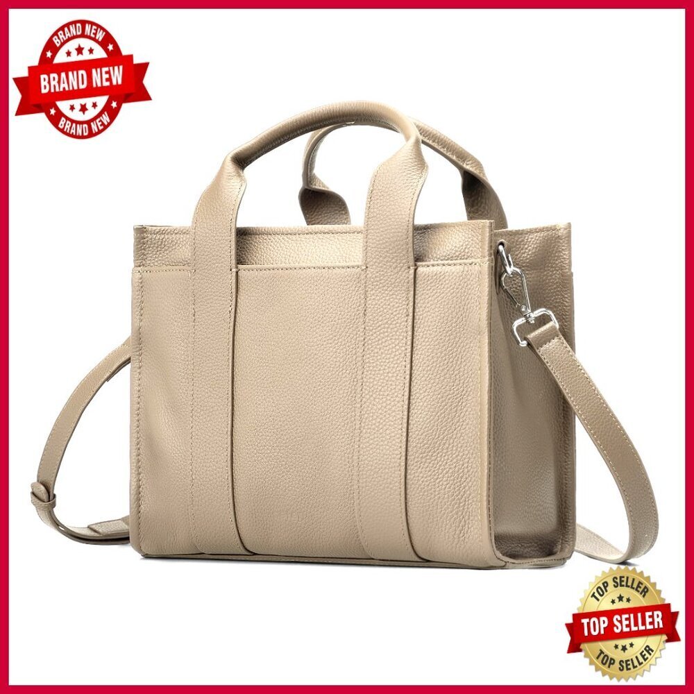 Genuine Leather Tote Satchel Crossbody Bag RFID Pockets Lightweight